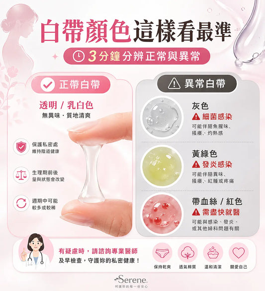白帶顏色這樣看最準！3 分鐘分辨正常與異常