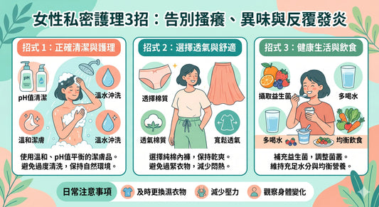 女性私密護理3招｜告別搔癢異味與反覆發炎