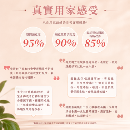 A pink and white promotional infographic with Chinese text and three circular percentage callouts reading 95%, 90%, and 85%. The design uses soft blush tones, decorative quote blocks, and small floral accents.