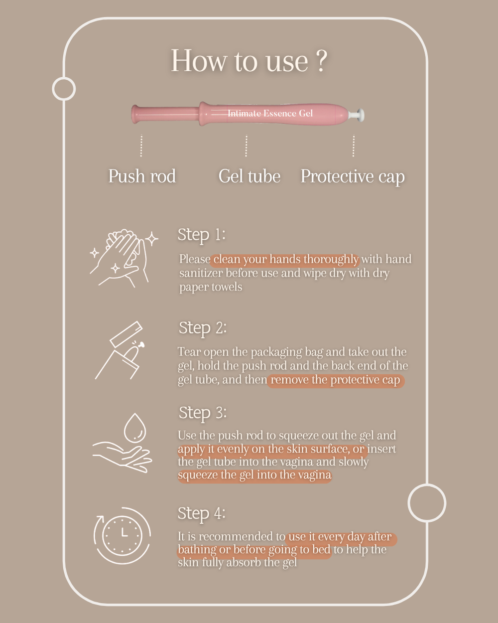 Serene how to use apply intimate essence gel on vagina
